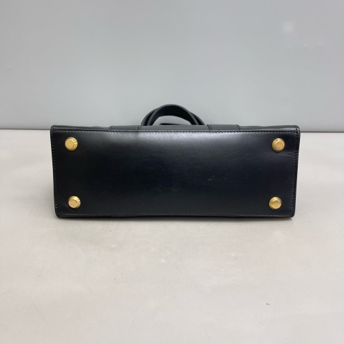 Balenciaga Logo Embossed Tote Bag Calfskin Black Balenciaga Logo Embossed Tote Bag Calfskin Black