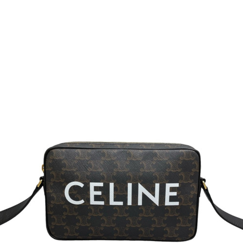 Celine Camera Case Triomphe Black Brown