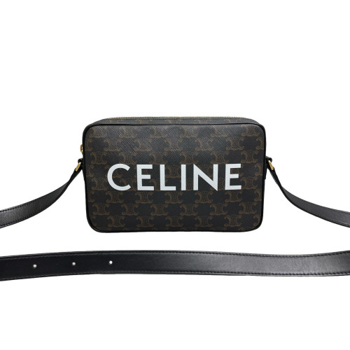 Celine Camera Case Triomphe Black Brown