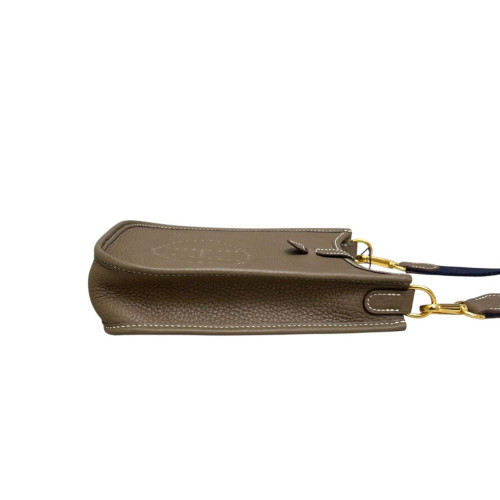 Hermes Mini Evelyne Taurillon Clemence 18 Etoupe