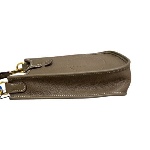 Hermes Mini Evelyne Taurillon Clemence 18 Etoupe