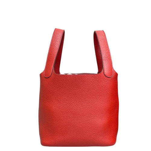 Hermes Picotin 18 Taurillon Clemence 53 Rouge Vif