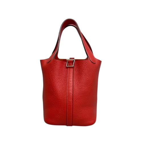 Hermes Picotin 18 Taurillon Clemence 53 Rouge Vif