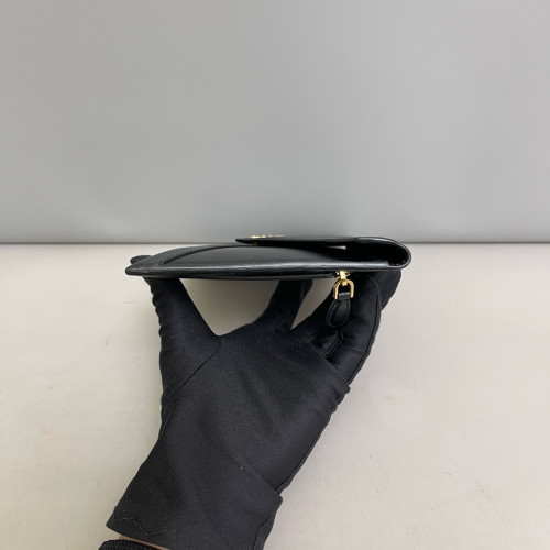 Prada Bill Pouch Saffiano Calfskin Black