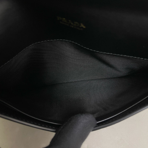 Prada Bill Pouch Saffiano Calfskin Black