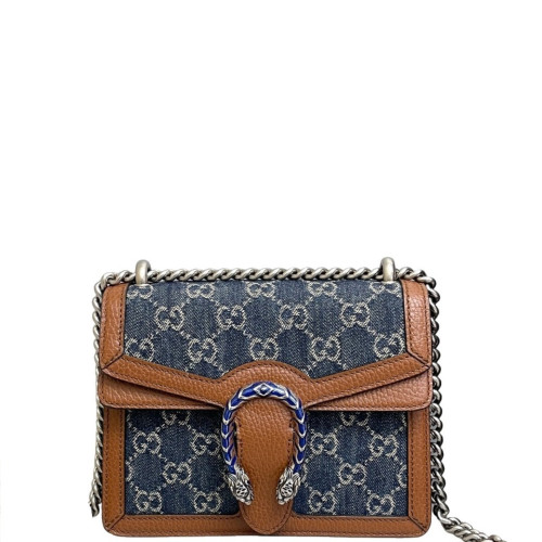 Gucci Mini Dionysus Denim GG Supreme Monogram Blue Brown