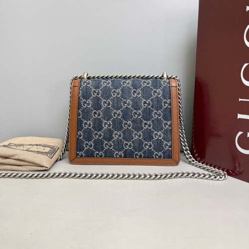 Gucci Mini Dionysus Denim GG Supreme Monogram Blue Brown