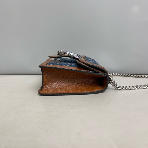 Gucci Mini Dionysus Denim GG Supreme Monogram Blue Brown