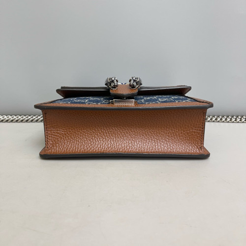 Gucci Mini Dionysus Denim GG Supreme Monogram Blue Brown