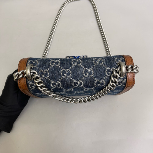 Gucci Mini Dionysus Denim GG Supreme Monogram Blue Brown