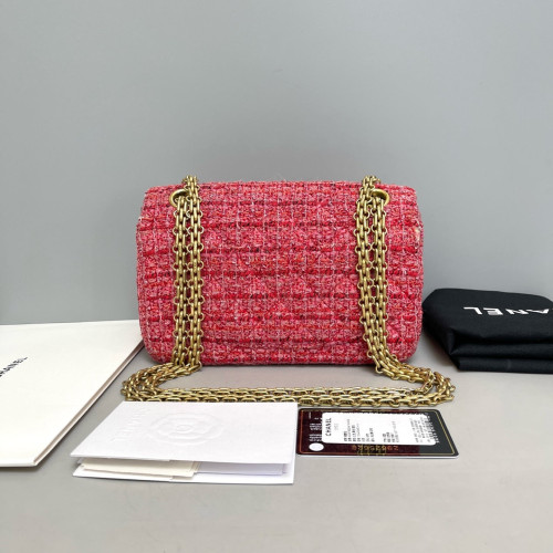 Chanel 2.55 Mini Reissue Flap Tweed Pink Red Chanel 2.55 Mini Reissue Flap Tweed Pink Red