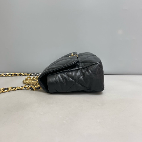 Chanel Quilted Medium 19 Flap Lambskin Black