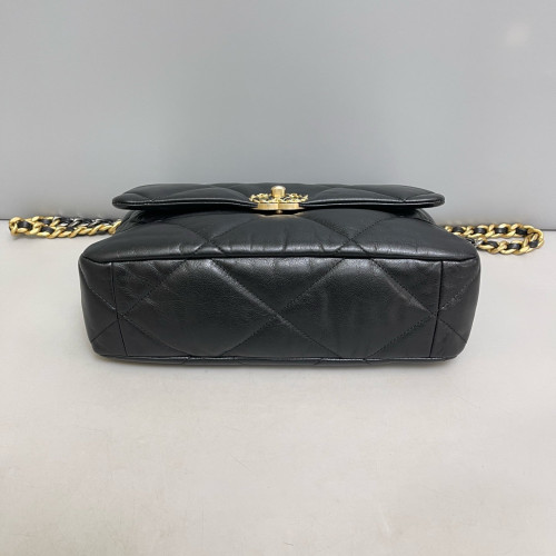 Chanel Quilted Medium 19 Flap Lambskin Black