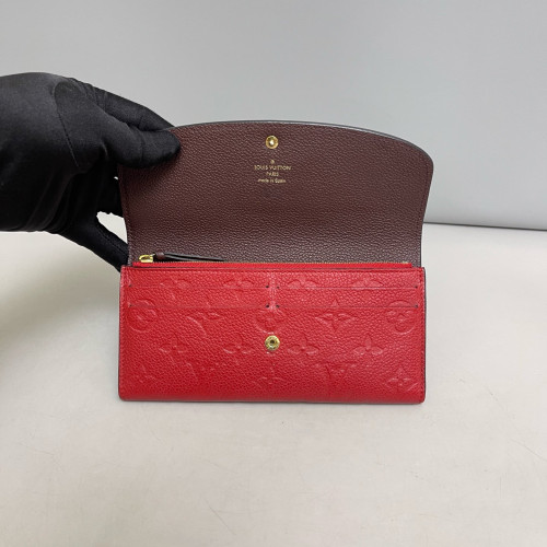 Louis Vuitton Emilie Wallet Monogram Empreinte Red