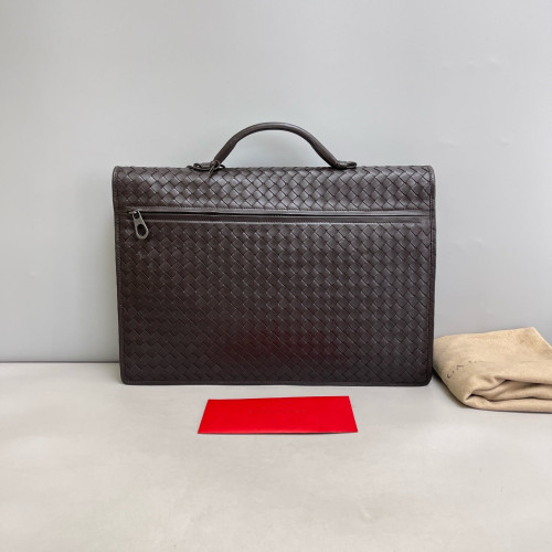 Bottega Veneta Briefcase Lambskin Intrecciato Nappa Brown