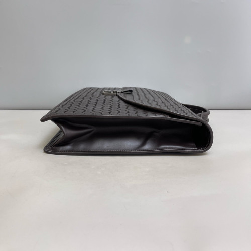 Bottega Veneta Briefcase Lambskin Intrecciato Nappa Brown