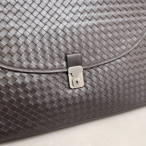 Bottega Veneta Briefcase Lambskin Intrecciato Nappa Brown