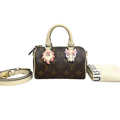 Louis Vuitton Nano Speedy Bandouliere Monogram Brown