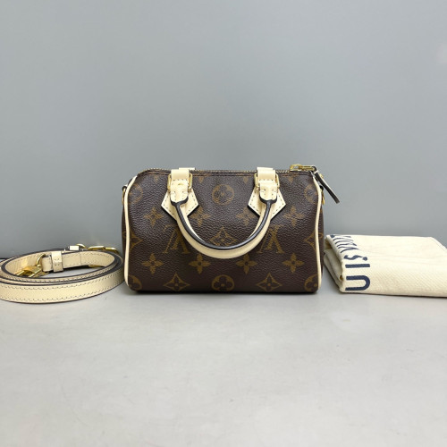 Louis Vuitton Nano Speedy Bandouliere Monogram Brown