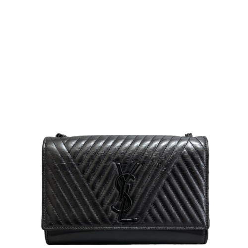 Yves Saint Laurent Small Kate Crossbody Bag Pull Up Leather Black