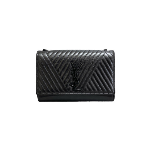 Yves Saint Laurent Small Kate Crossbody Bag Pull Up Leather Black