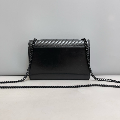 Yves Saint Laurent Small Kate Crossbody Bag Pull Up Leather Black