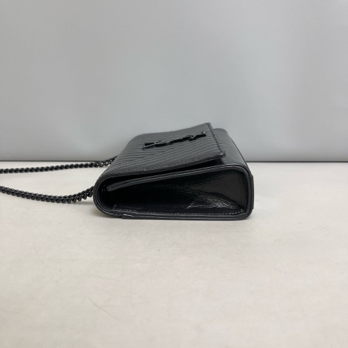 Yves Saint Laurent Small Kate Crossbody Bag Pull Up Leather Black
