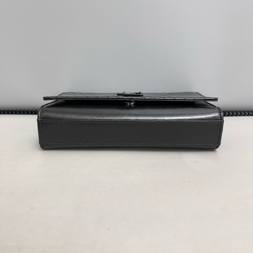 Yves Saint Laurent Small Kate Crossbody Bag Pull Up Leather Black