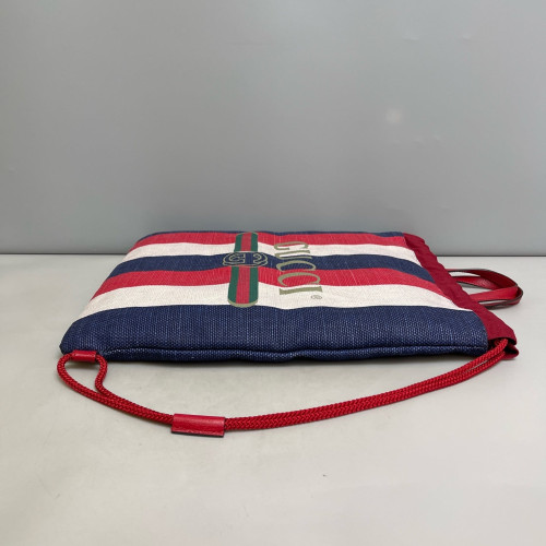 Gucci Coco Capitan Logo Drawstring Backpack Canvas Red Blue White