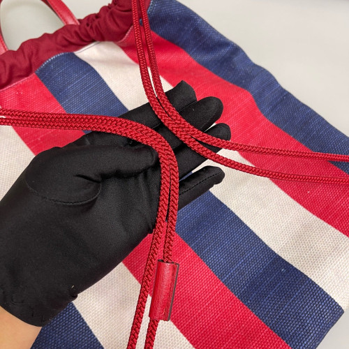Gucci Coco Capitan Logo Drawstring Backpack Canvas Red Blue White