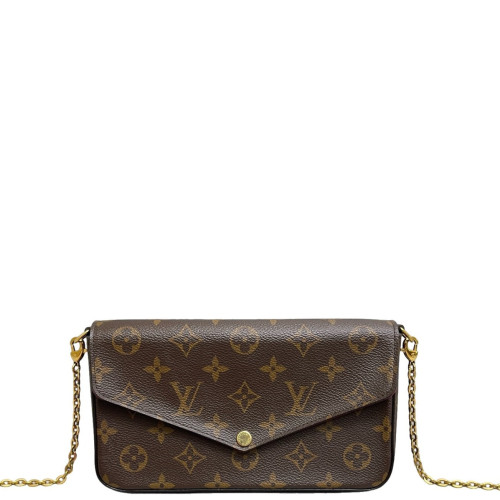 Louis Vuitton Pochette Felicie Chain Wallet Monogram Fuchsia