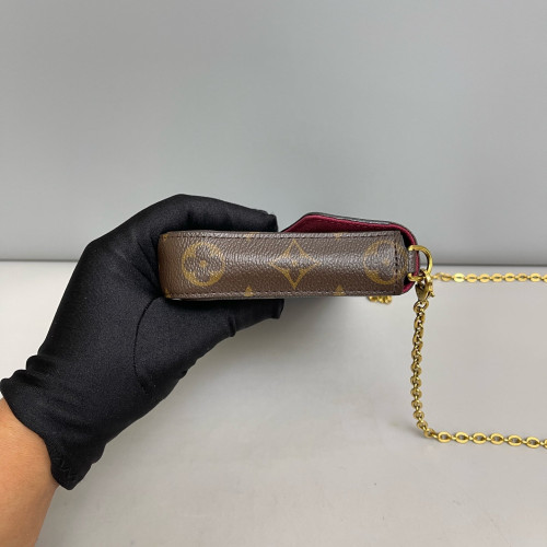 Louis Vuitton Pochette Felicie Chain Wallet Monogram Fuchsia