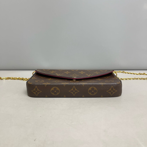 Louis Vuitton Pochette Felicie Chain Wallet Monogram Fuchsia