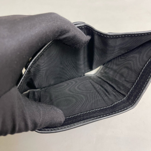 Gucci Web Compact French Flap Wallet Calfskin Black Green Red