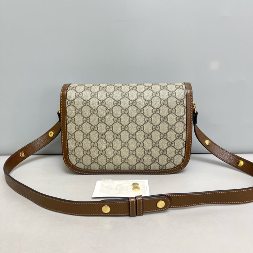 Gucci Medium Horsebit 1955 GG Supreme Monogram Beige