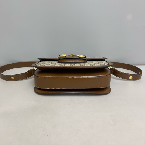 Gucci Medium Horsebit 1955 GG Supreme Monogram Beige
