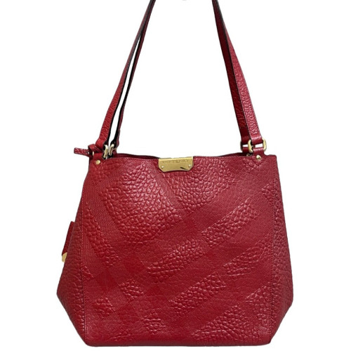 Burberry Tote Bag Calfskin Burgundy