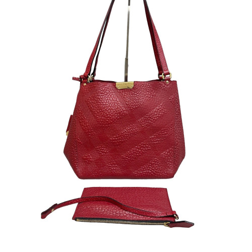 Burberry Tote Bag Calfskin Burgundy