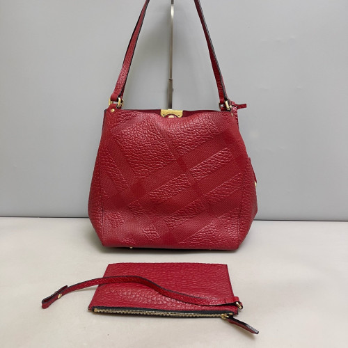 Burberry Tote Bag Calfskin Burgundy