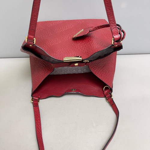Burberry Tote Bag Calfskin Burgundy