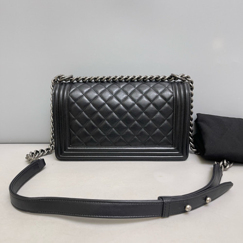 Chanel Quilted Medium Boy Flap Calfskin Black Chanel Quilted Medium Boy Flap Calfskin Black