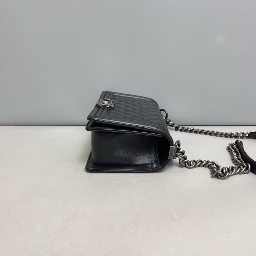 Chanel Quilted Medium Boy Flap Calfskin Black Chanel Quilted Medium Boy Flap Calfskin Black