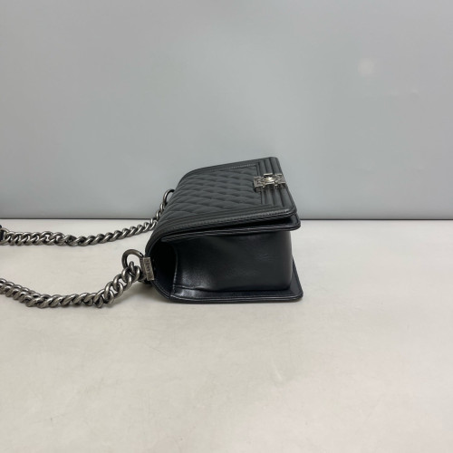 Chanel Quilted Medium Boy Flap Calfskin Black Chanel Quilted Medium Boy Flap Calfskin Black