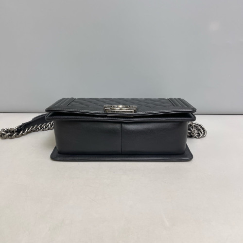 Chanel Quilted Medium Boy Flap Calfskin Black Chanel Quilted Medium Boy Flap Calfskin Black