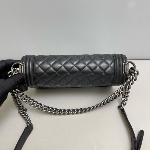 Chanel Quilted Medium Boy Flap Calfskin Black Chanel Quilted Medium Boy Flap Calfskin Black