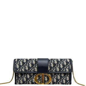 Dior 30 Montaigne Clutch Oblique Calfskin Blue Beige Dior 30 Montaigne Clutch Oblique Calfskin Blue Beige