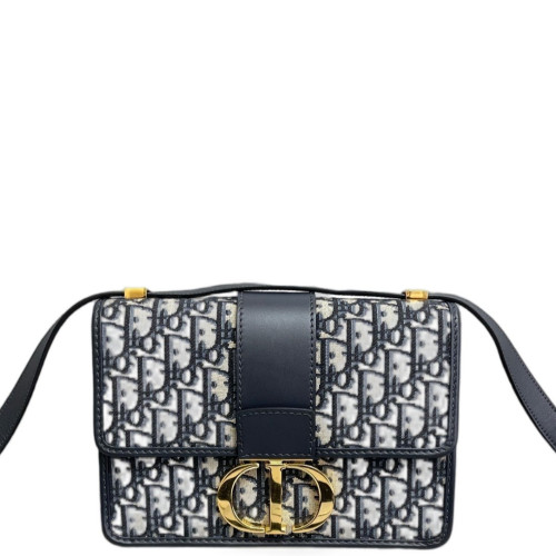 Dior 30 Montaigne Flap Bag Oblique Blue Beige Dior 30 Montaigne Flap Bag Oblique Blue Beige