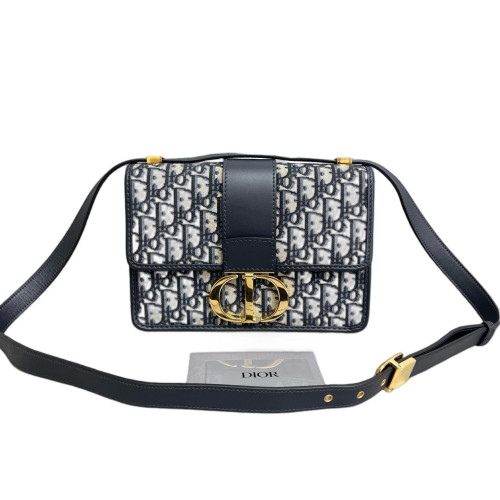Dior 30 Montaigne Flap Bag Oblique Blue Beige Dior 30 Montaigne Flap Bag Oblique Blue Beige