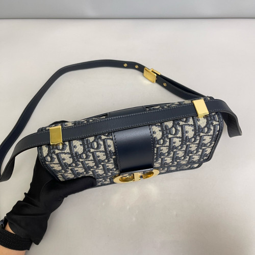 Dior 30 Montaigne Flap Bag Oblique Blue Beige Dior 30 Montaigne Flap Bag Oblique Blue Beige