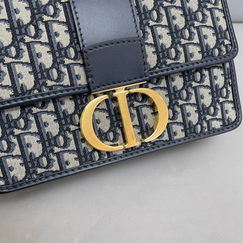 Dior 30 Montaigne Flap Bag Oblique Blue Beige Dior 30 Montaigne Flap Bag Oblique Blue Beige